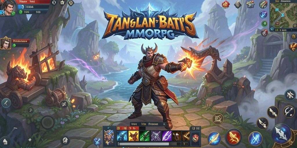 Screenshot gameplay 333666 yang menunjukkan pertarungan seru di dunia MMORPG.