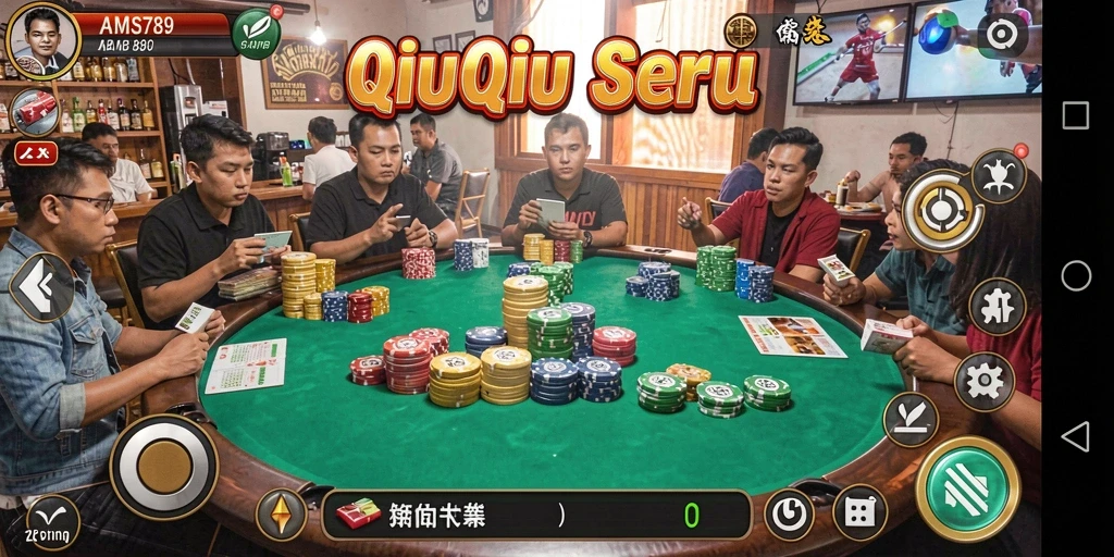 Screenshot gameplay QiuQiu AMS789 yang menegangkan.