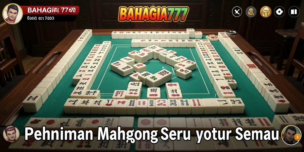 Tampilan gameplay Mahjong yang seru di BAHAGIA777.