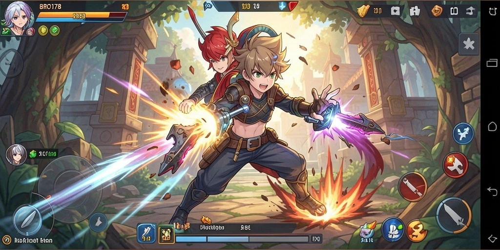 Screenshot utama BRO178 memperlihatkan aksi seru di dunia anime.