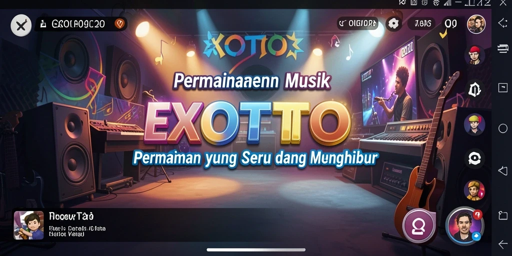 Screenshot gameplay <strong>EXOTOTO</strong> menampilkan aksi seru bermain musik.