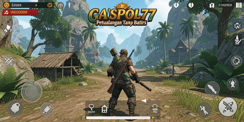 Screenshot GASPOL77 menampilkan aksi seru di dunia terbuka.