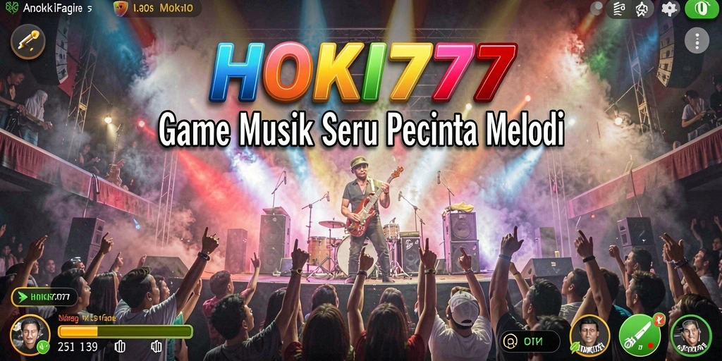 Screenshot gameplay HOKI777 yang menampilkan keasyikan bermain musik.