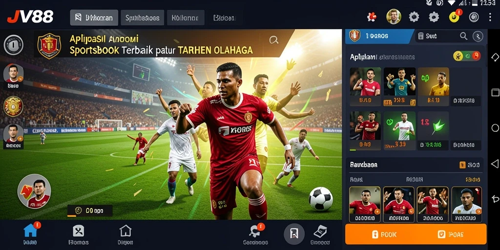 Tampilan gameplay JV88 saat memasang taruhan pada olahraga.