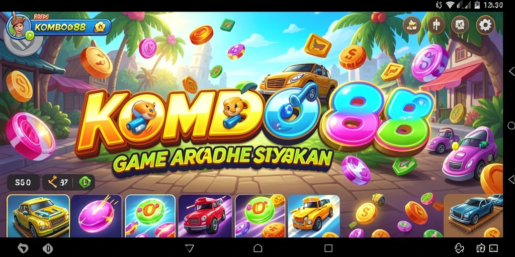 Screenshot gameplay KOMBO88 yang menunjukkan keseruan bermain Arcade.