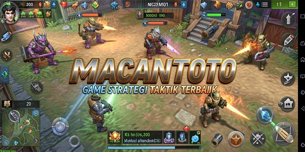 Screenshot gameplay <strong>MACANTOTO</strong> menampilkan aksi strategi yang intens.