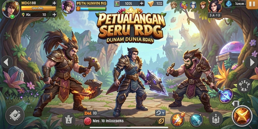 Screenshot gameplay MDG188 yang menampilkan aksi pertempuran seru.