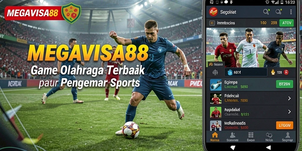 Screenshot utama MEGAVISA88 menampilkan aksi seru dalam permainan olahraga.