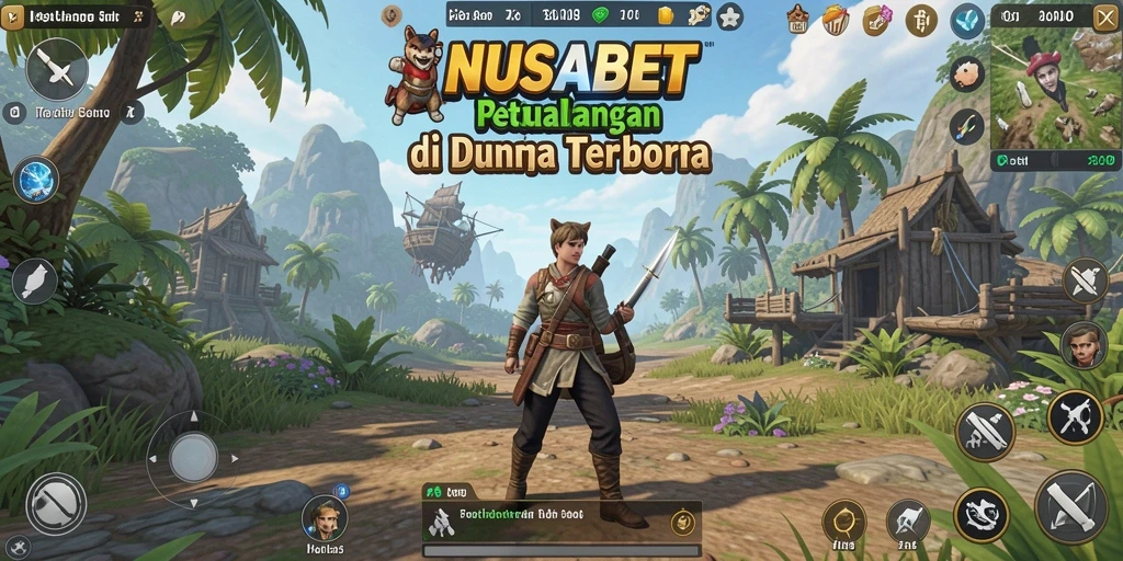Tampilan gameplay yang menggembirakan dari dunia terbuka NUSABET.