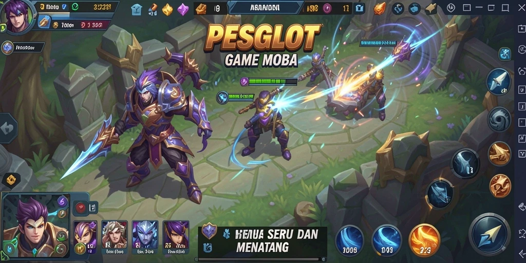 Tampilan aksi seru dalam gameplay PESGSLOT yang mendebarkan.
