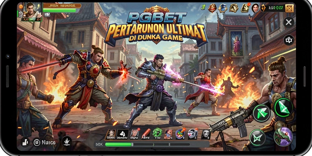 Screenshot PGBET menampilkan aksi pertarungan seru dengan karakter yang beragam.