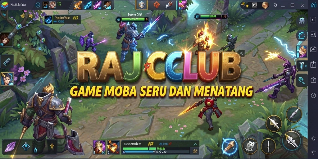Tampilan seru dari gameplay RAJACLUB dengan aksi pertarungan yang menegangkan.