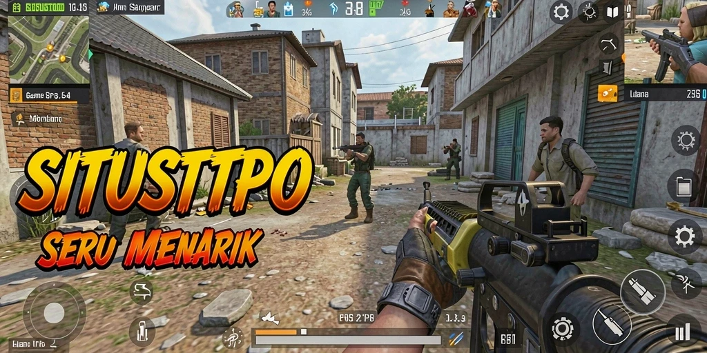 Screenshot gameplay SITUSTOTO menampilkan aksi pertempuran yang mendebarkan.