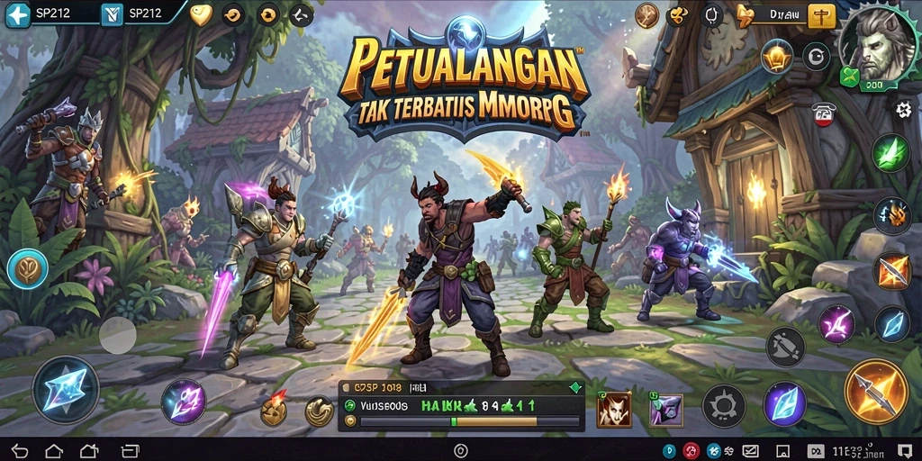 Menampilkan aksi seru gameplay dalam dunia MMORPG yang menakjubkan.