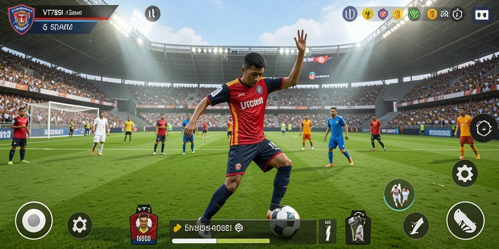 Tampilan gameplay VT789 saat pertandingan olahraga yang mendebarkan.